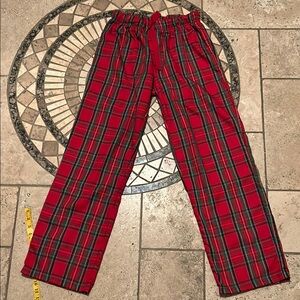 Disney Red Plaid Christmas Flannel Pajama Pants